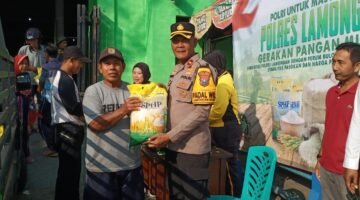 Polres Lamongan Salurkan 27 ton Beras Melalui Bazar Gerakan Pangan Murah*