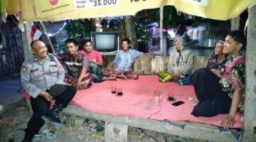 Kapolsek Rembang Bersama Tiga Pilar Himbau Warga Aktifkan Siskamling